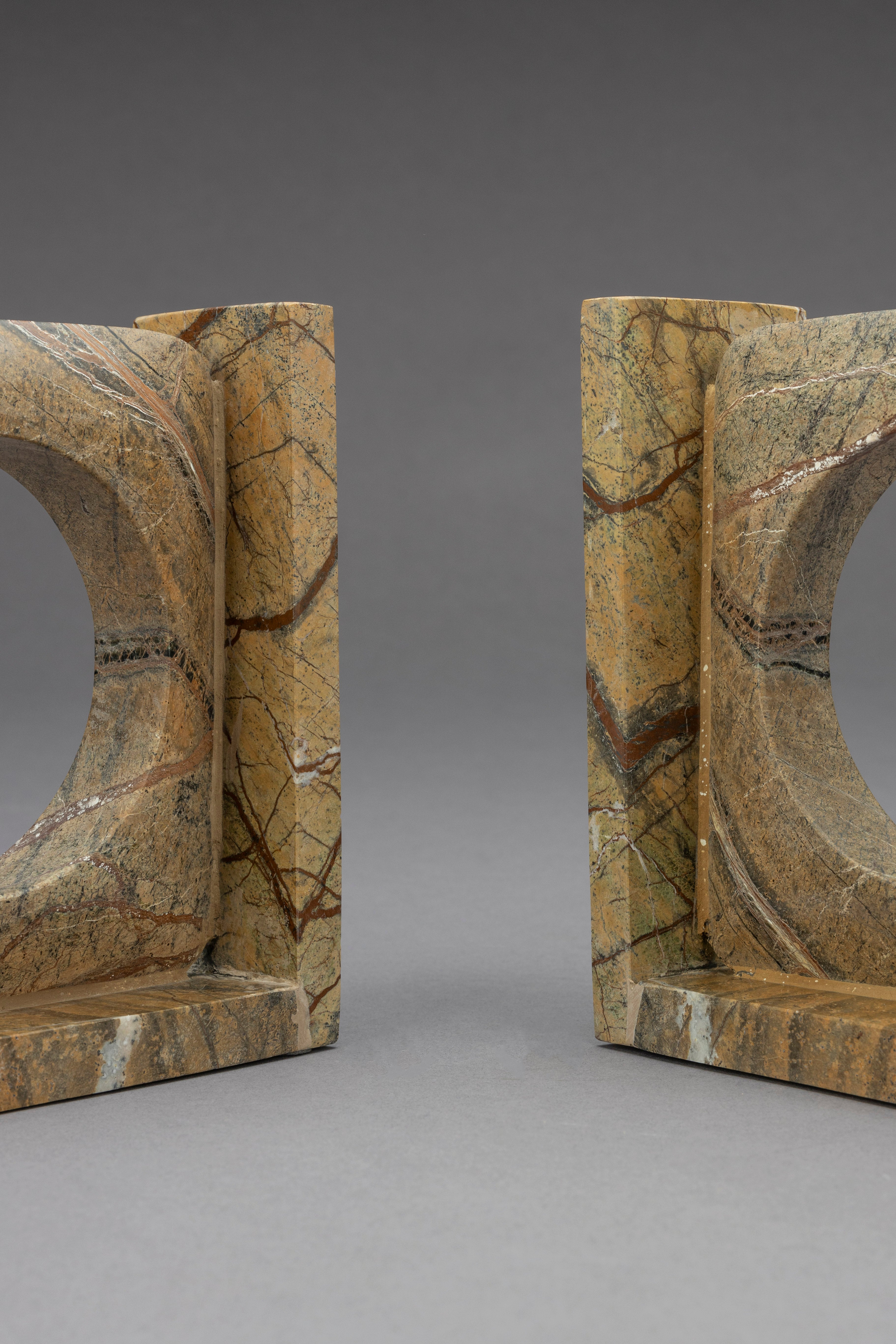 Dutchbone Set of 2 Satpura Brown Marble Book Ends